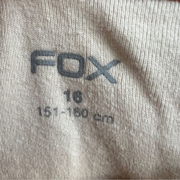 Fox Rainbow Baby Cropped T Shirt, Tan and Brown Sz 16, fits like a S/M - Picture 3 of 5
